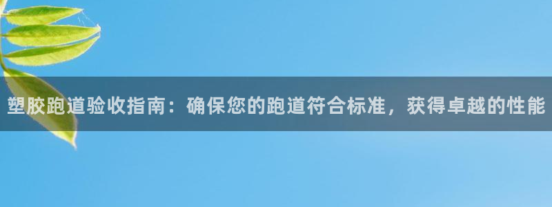 红足一1世比分球探:塑胶跑道验收指南:确保您的跑道符合标准,获得卓越的性能