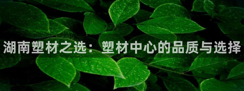 红足一1世皇冠登录：湖南塑材之选：塑材中心的品质与选择